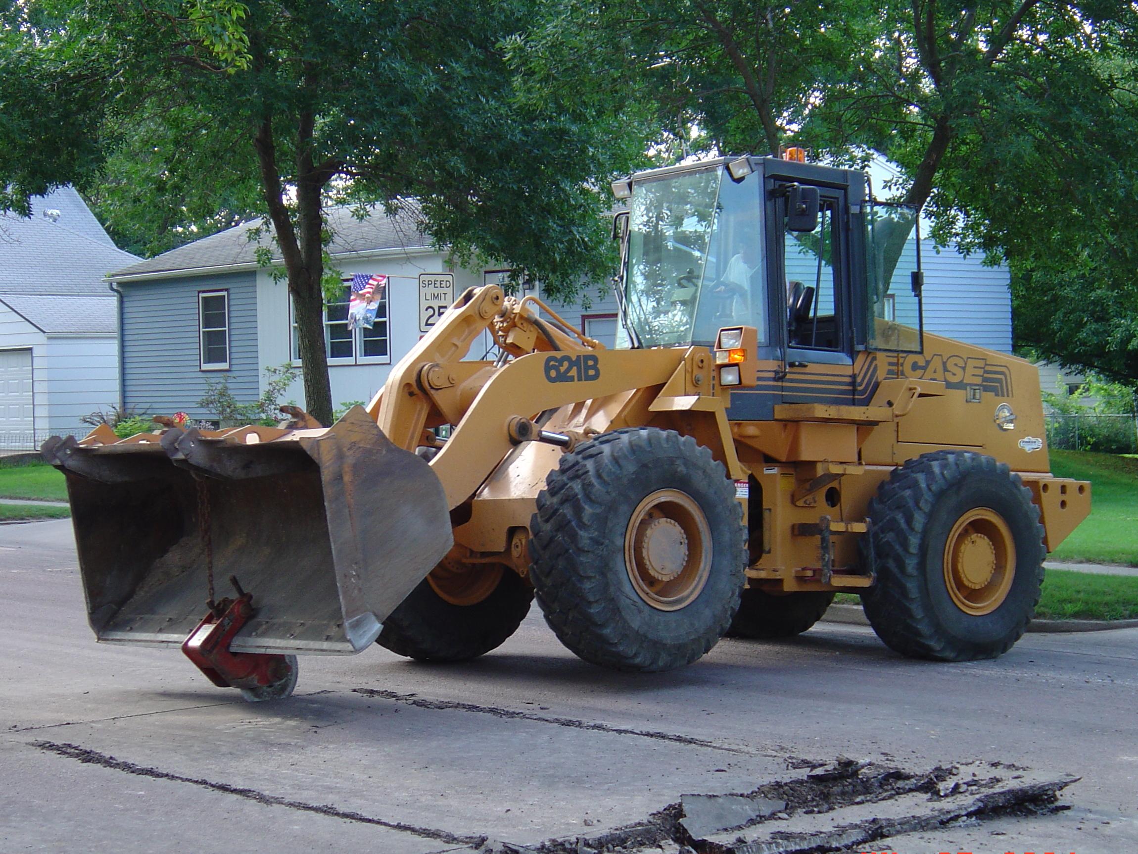 Public works crew working on city streets